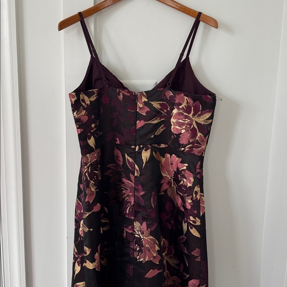 NEW Eliza J Metallic Floral Dress Size 12 - Picture 6 of 10